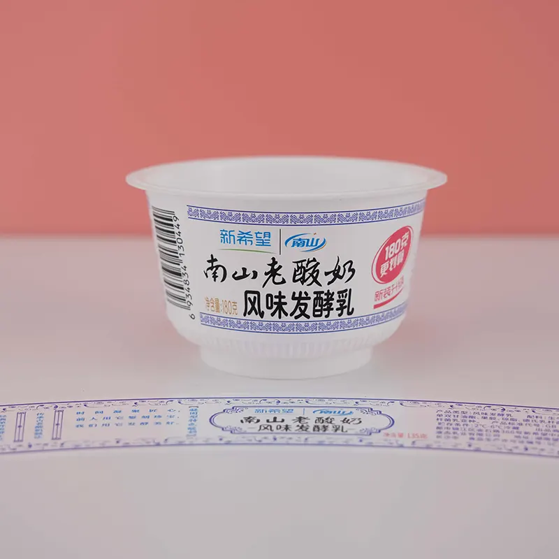 IML Label PP joghurt csésze fröccsöntéssel