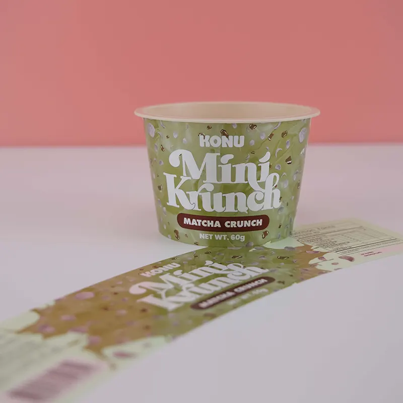 PP joghurt csésze fröccsöntő IML címke